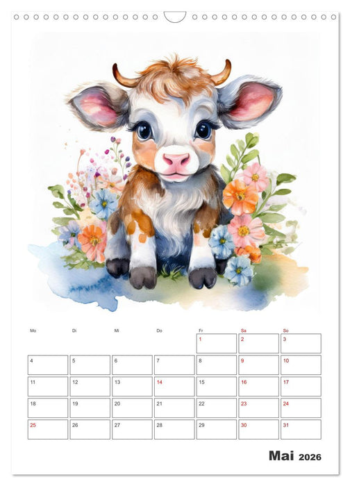 Esel Elsa und ihre Freunde - Mein tierischer Terminkalender (CALVENDO Wandkalender 2026)
