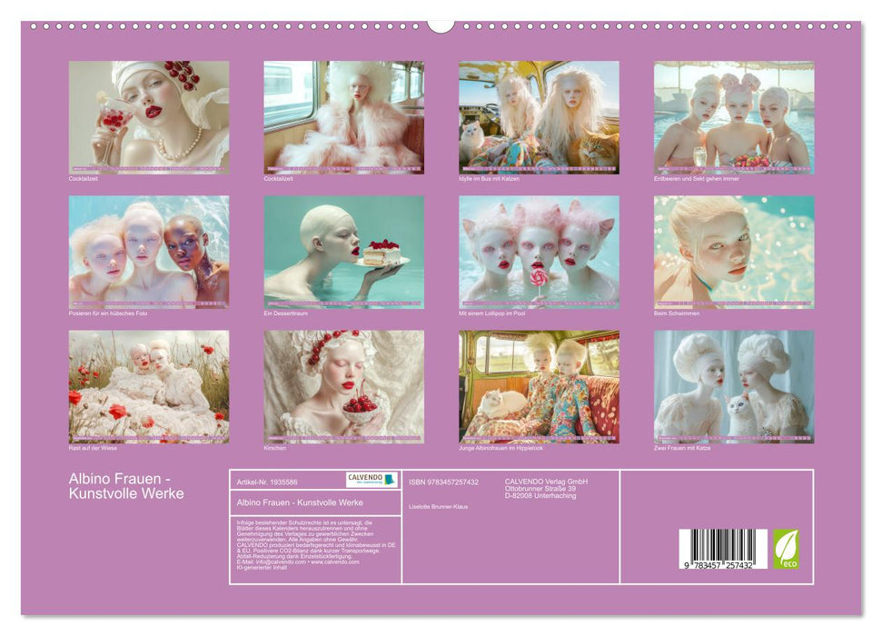 Albino Frauen - Kunstvolle Werke (CALVENDO Premium Wandkalender 2026)