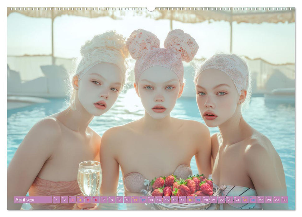 Albino Frauen - Kunstvolle Werke (CALVENDO Premium Wandkalender 2026)