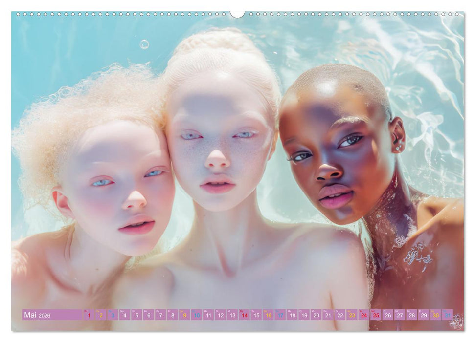 Albino Frauen - Kunstvolle Werke (CALVENDO Premium Wandkalender 2026)