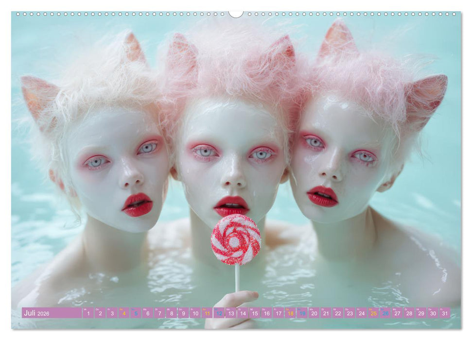 Albino Frauen - Kunstvolle Werke (CALVENDO Premium Wandkalender 2026)