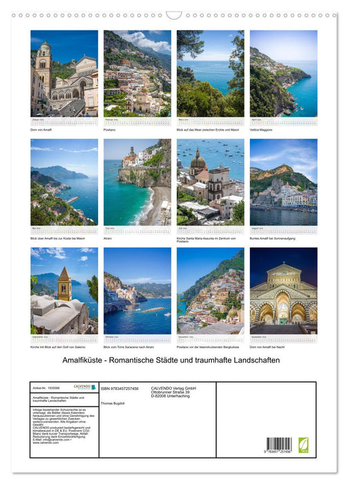 Amalfiküste - Romantische Städte und traumhafte Landschaften (CALVENDO Wandkalender 2026)