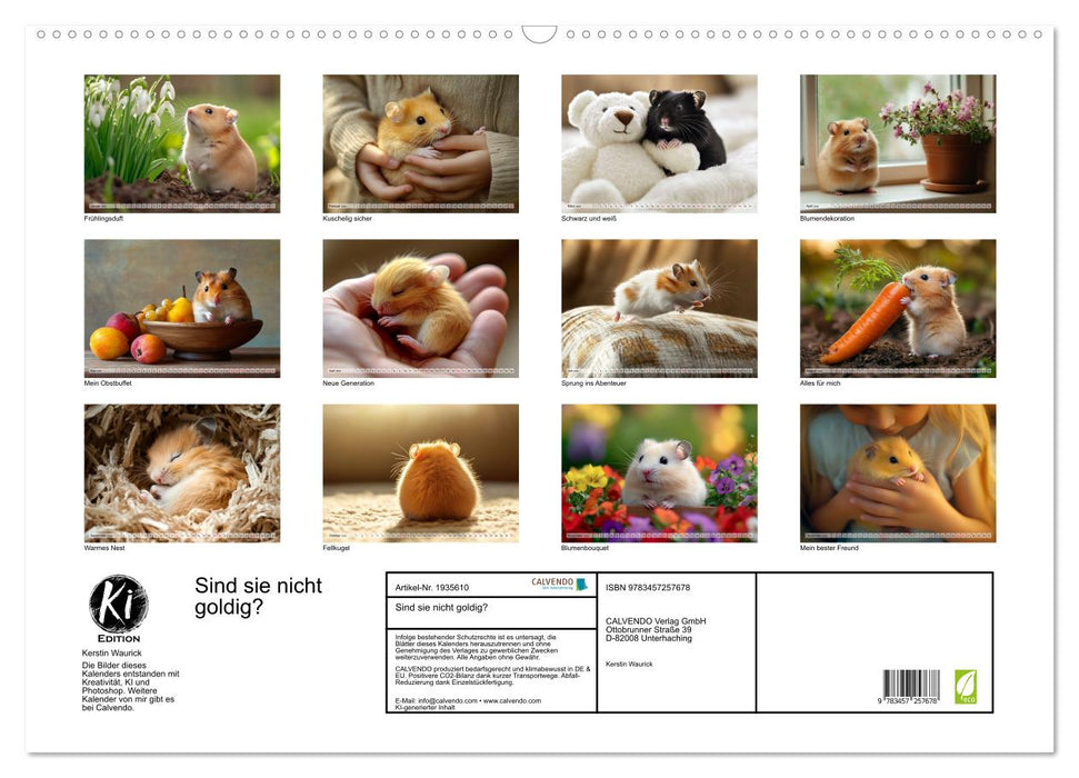 Sind sie nicht goldig? (CALVENDO Wandkalender 2026)