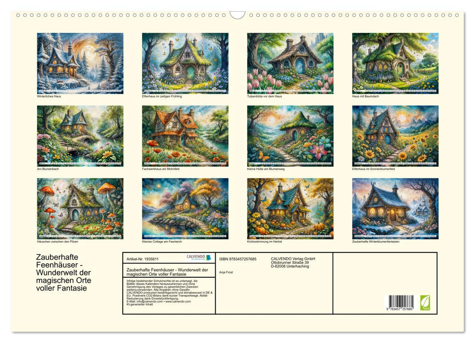 Zauberhafte Feenhäuser - Wunderwelt der magischen Orte voller Fantasie (CALVENDO Wandkalender 2026)