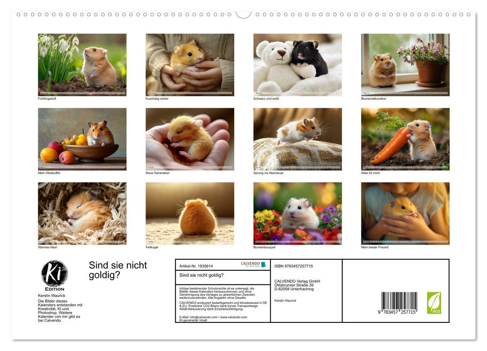 Sind sie nicht goldig? (CALVENDO Premium Wandkalender 2026)
