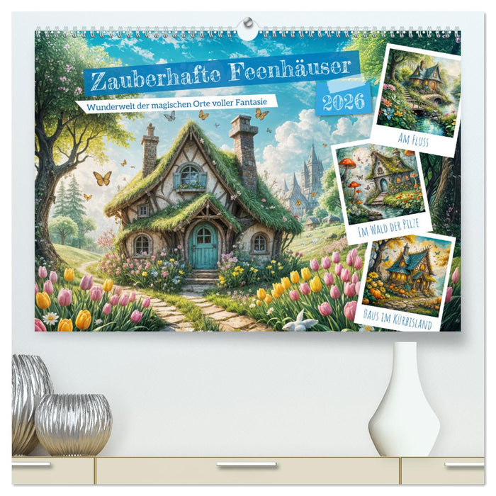 Zauberhafte Feenhäuser - Wunderwelt der magischen Orte voller Fantasie (CALVENDO Premium Wandkalender 2026)