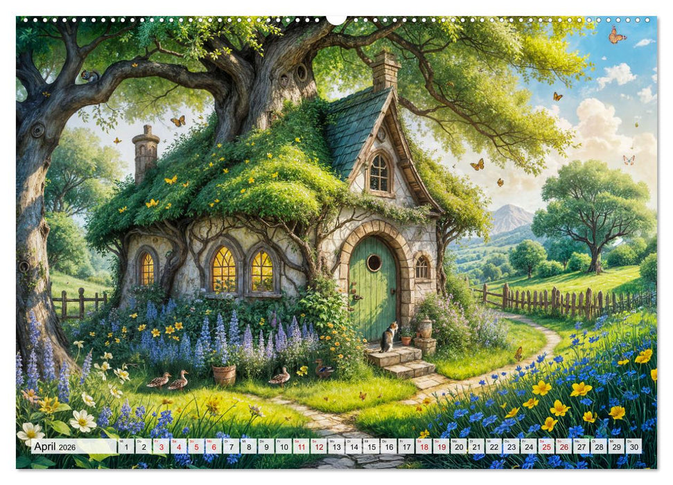 Zauberhafte Feenhäuser - Wunderwelt der magischen Orte voller Fantasie (CALVENDO Premium Wandkalender 2026)
