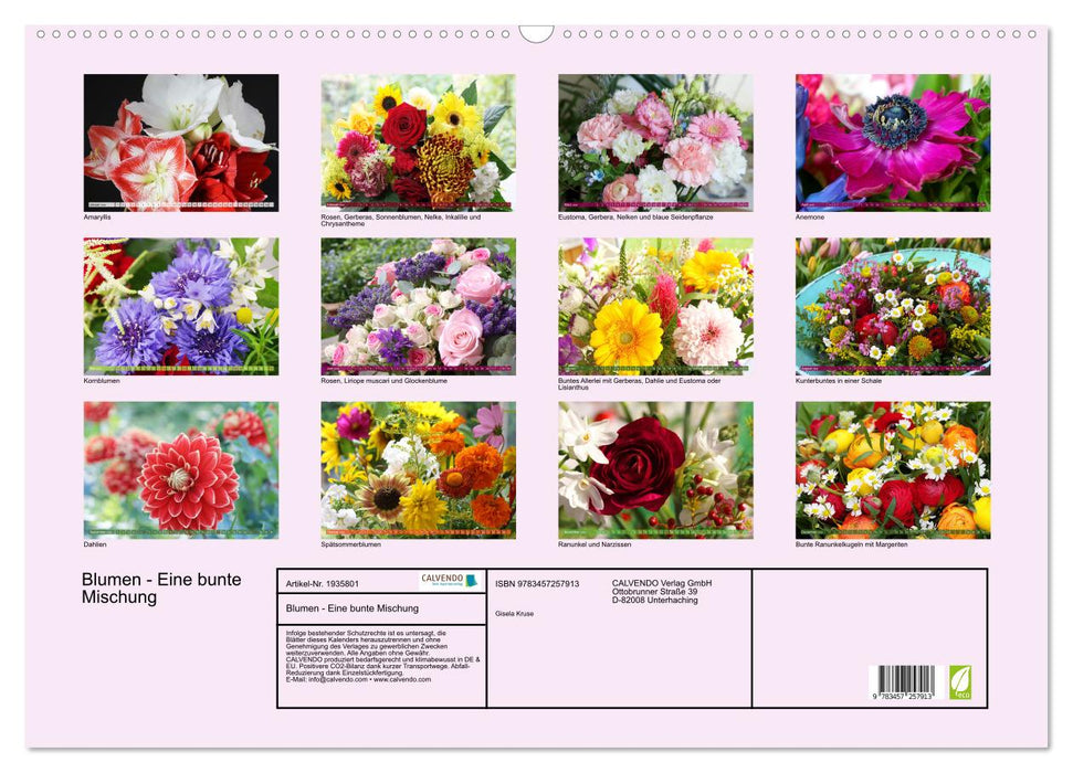 Blumen - Eine bunte Mischung (CALVENDO Wandkalender 2026)