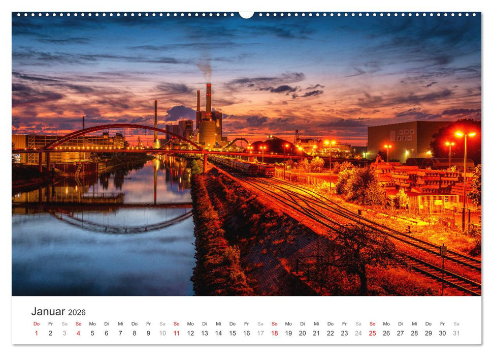 Dämmerung in der Metropolregion Rhein-Neckar (CALVENDO Premium Wandkalender 2026)