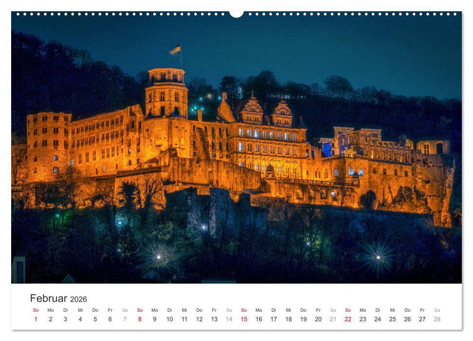 Dämmerung in der Metropolregion Rhein-Neckar (CALVENDO Premium Wandkalender 2026)