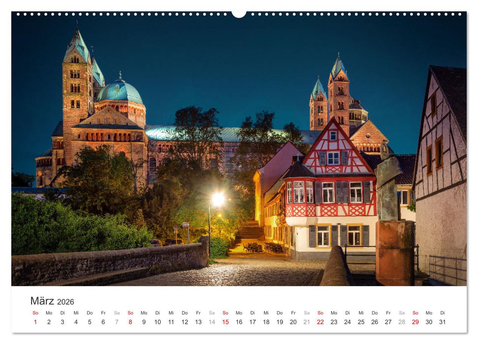 Dämmerung in der Metropolregion Rhein-Neckar (CALVENDO Premium Wandkalender 2026)
