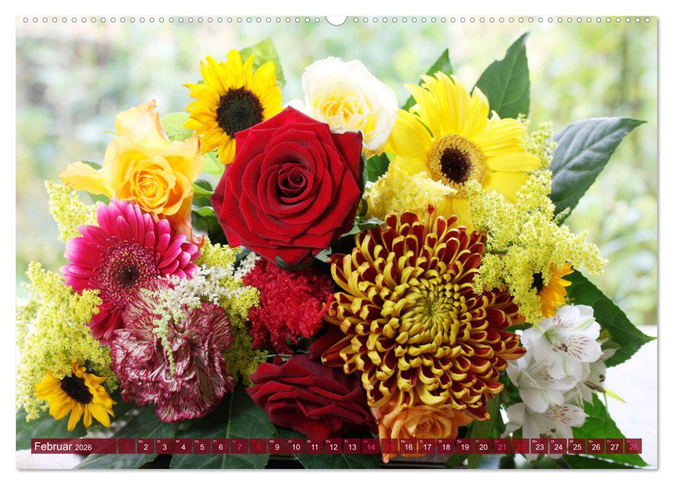 Blumen - Eine bunte Mischung (CALVENDO Premium Wandkalender 2026)