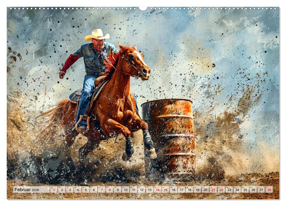 Pferde, Freiheit, Westernreiten (CALVENDO Wandkalender 2026)