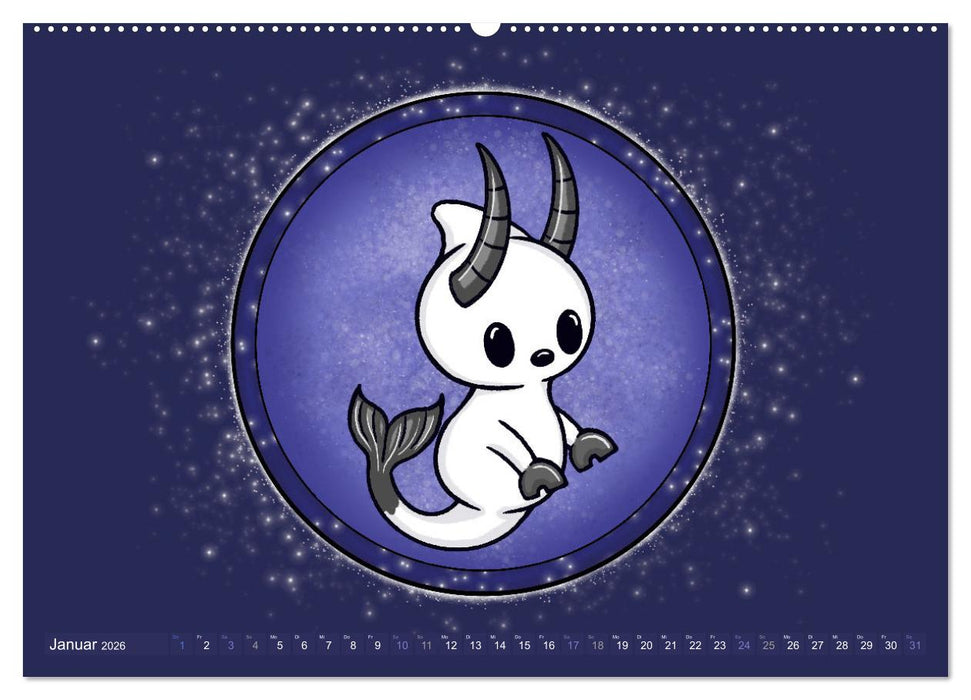 Geister Sternzeichen (CALVENDO Premium Wandkalender 2026)