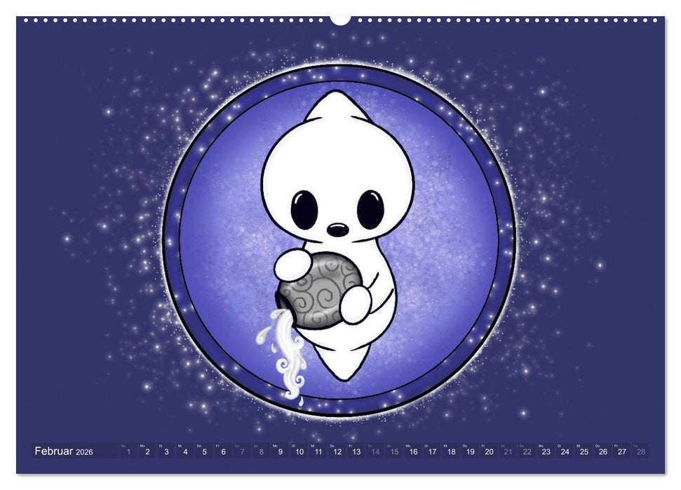 Geister Sternzeichen (CALVENDO Premium Wandkalender 2026)