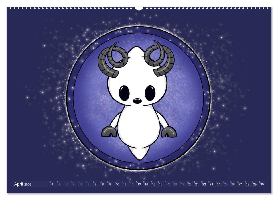 Geister Sternzeichen (CALVENDO Premium Wandkalender 2026)