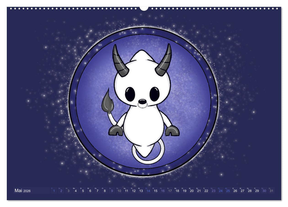 Geister Sternzeichen (CALVENDO Premium Wandkalender 2026)