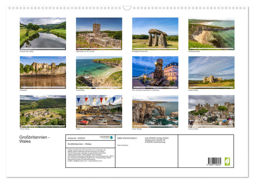 Großbritannien - Wales (CALVENDO Wandkalender 2026)