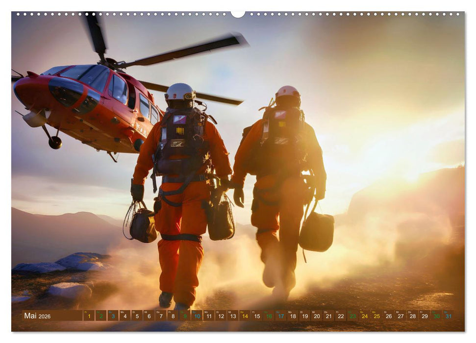 Im Bann der Rettung - Rettungshubschrauber (CALVENDO Premium Wandkalender 2026)