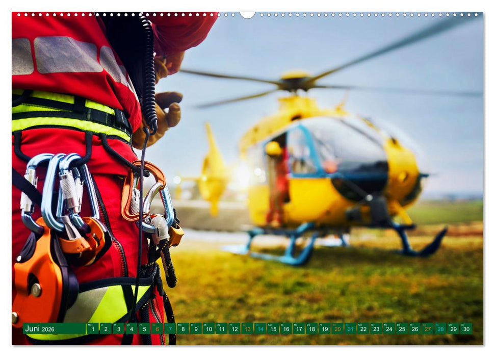 Im Bann der Rettung - Rettungshubschrauber (CALVENDO Premium Wandkalender 2026)