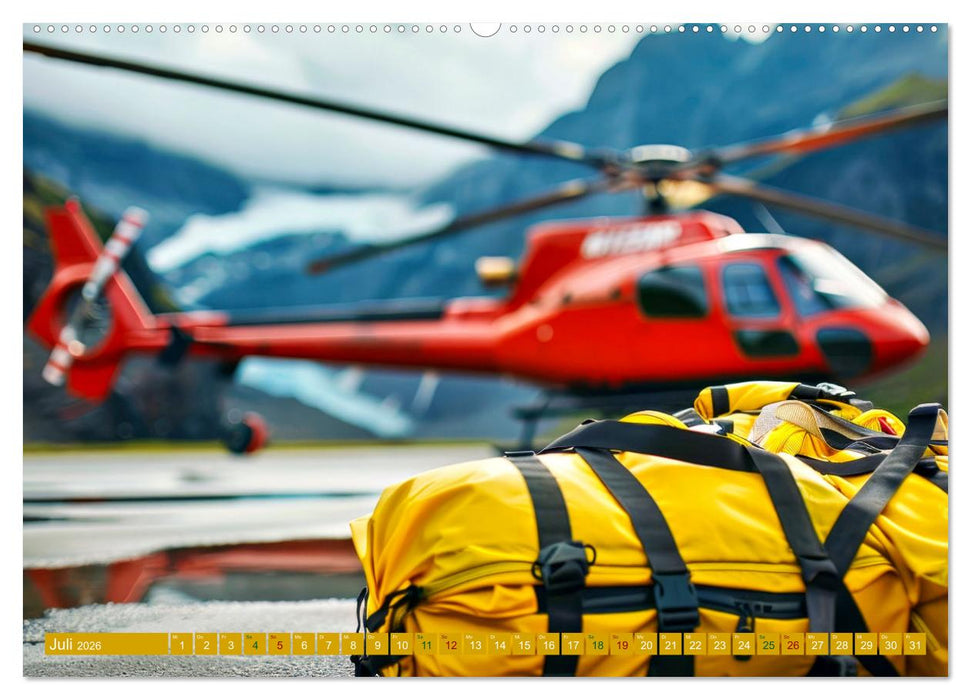 Im Bann der Rettung - Rettungshubschrauber (CALVENDO Premium Wandkalender 2026)