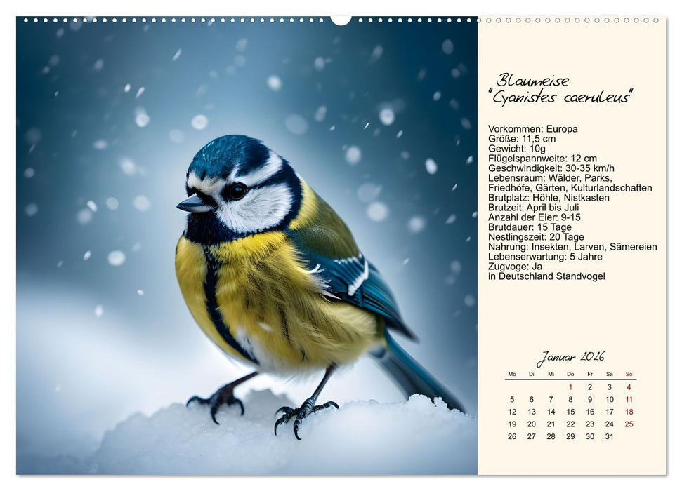 Meisen richtig erkennen (CALVENDO Wandkalender 2026)