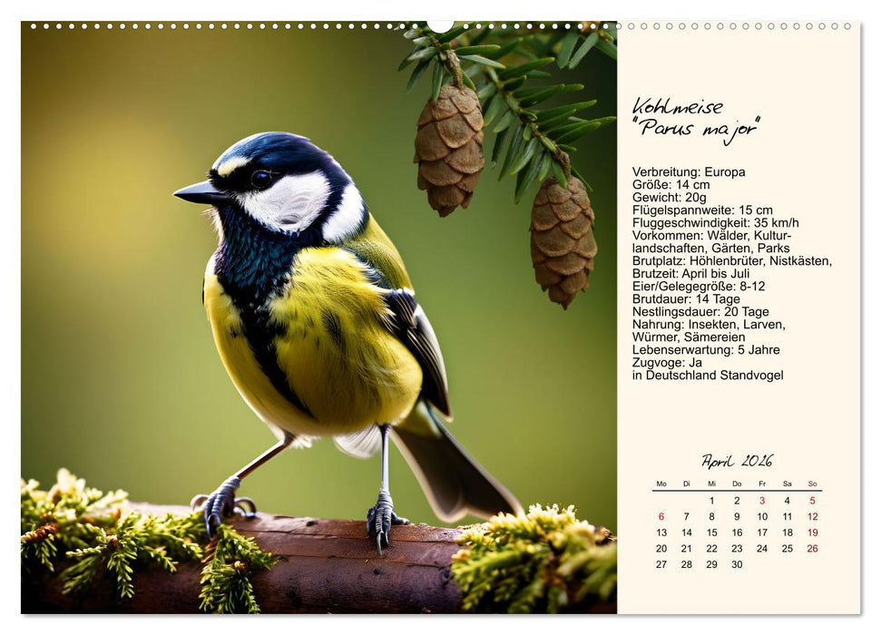 Meisen richtig erkennen (CALVENDO Wandkalender 2026)