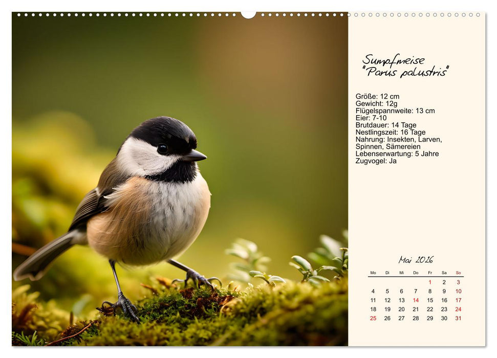 Meisen richtig erkennen (CALVENDO Premium Wandkalender 2026)