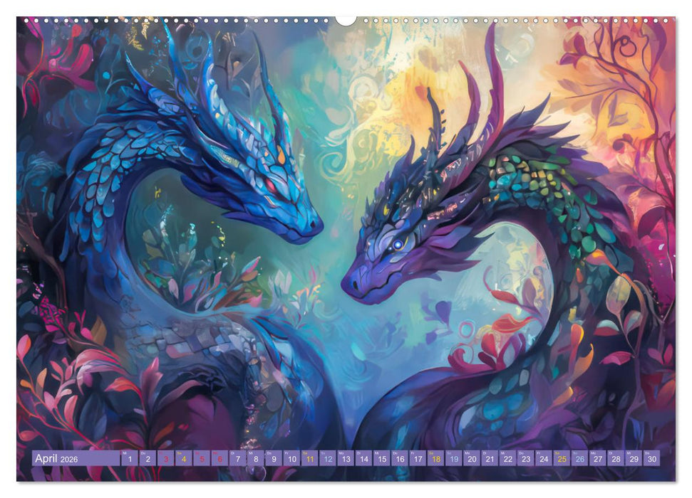 Art Nouveau trifft Märchenwelt (CALVENDO Premium Wandkalender 2026)