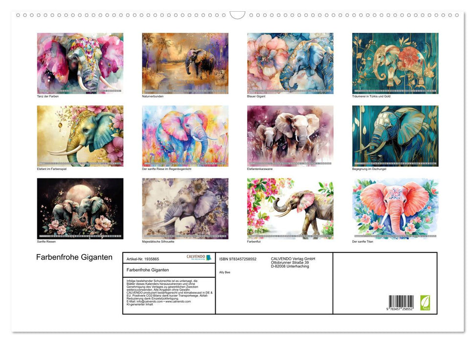 Farbenfrohe Giganten (CALVENDO Wandkalender 2026)