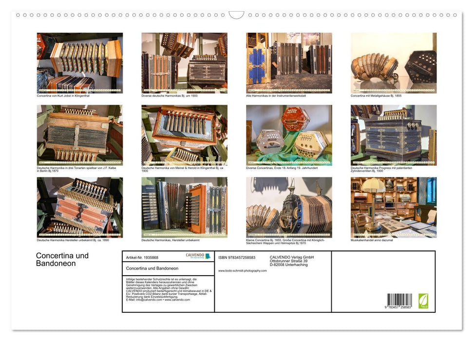 Concertina und Bandoneon (CALVENDO Wandkalender 2026)