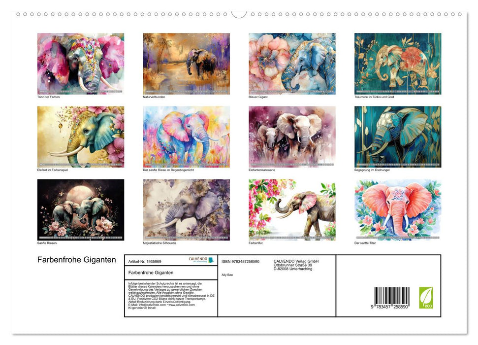 Farbenfrohe Giganten (CALVENDO Premium Wandkalender 2026)