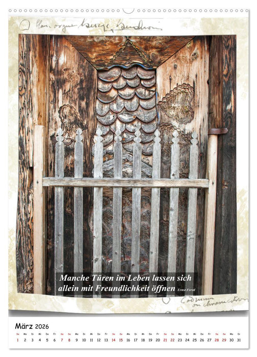 Alte Südtiroler Türen (CALVENDO Wandkalender 2026)