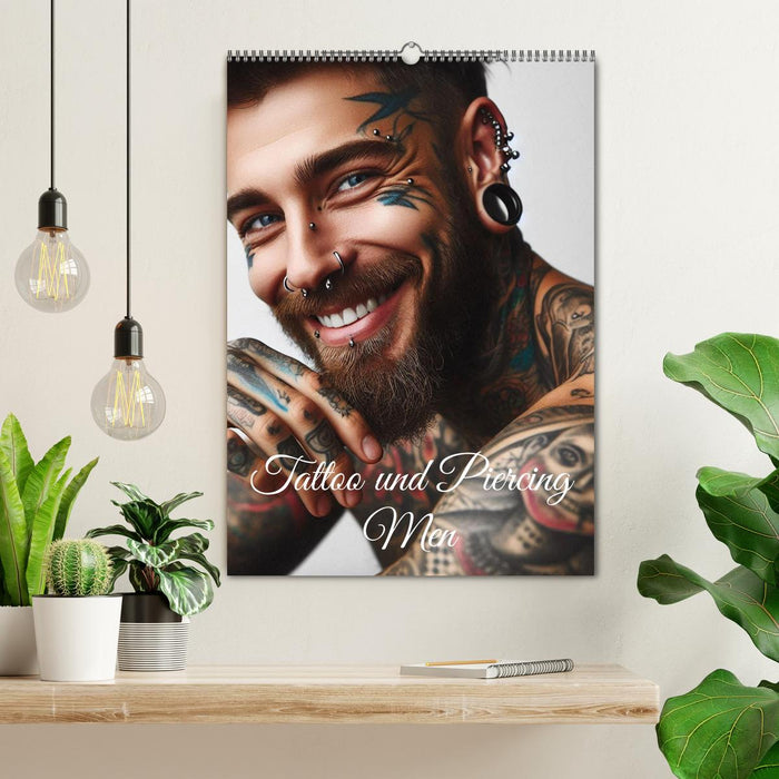 Tattoo und Piercing Men (CALVENDO Wandkalender 2026)