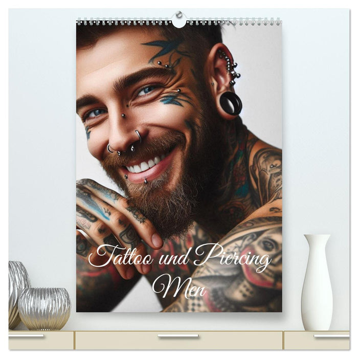 Tattoo und Piercing Men (CALVENDO Premium Wandkalender 2026)