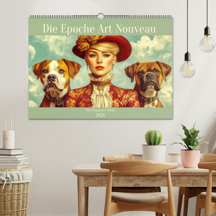 Die Epoche Art Nouveau - Mit eleganter Mode (CALVENDO Wandkalender 2026)