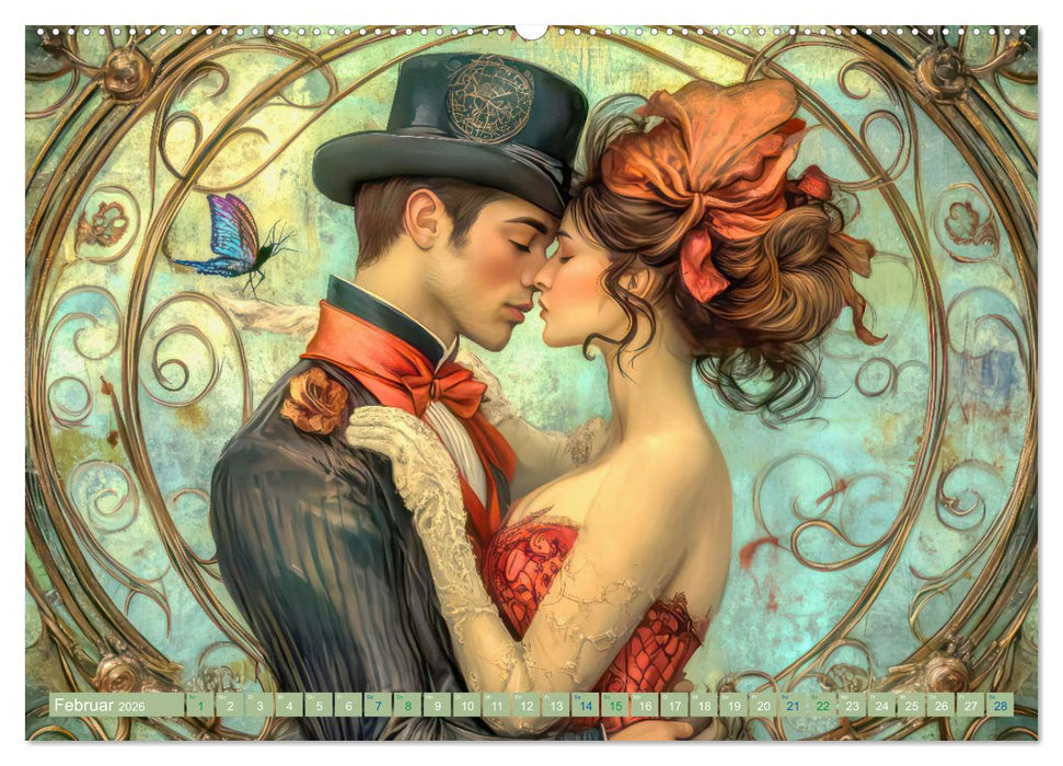 Die Epoche Art Nouveau - Mit eleganter Mode (CALVENDO Wandkalender 2026)