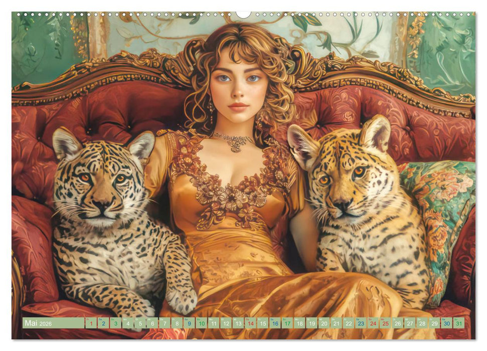 Die Epoche Art Nouveau - Mit eleganter Mode (CALVENDO Wandkalender 2026)