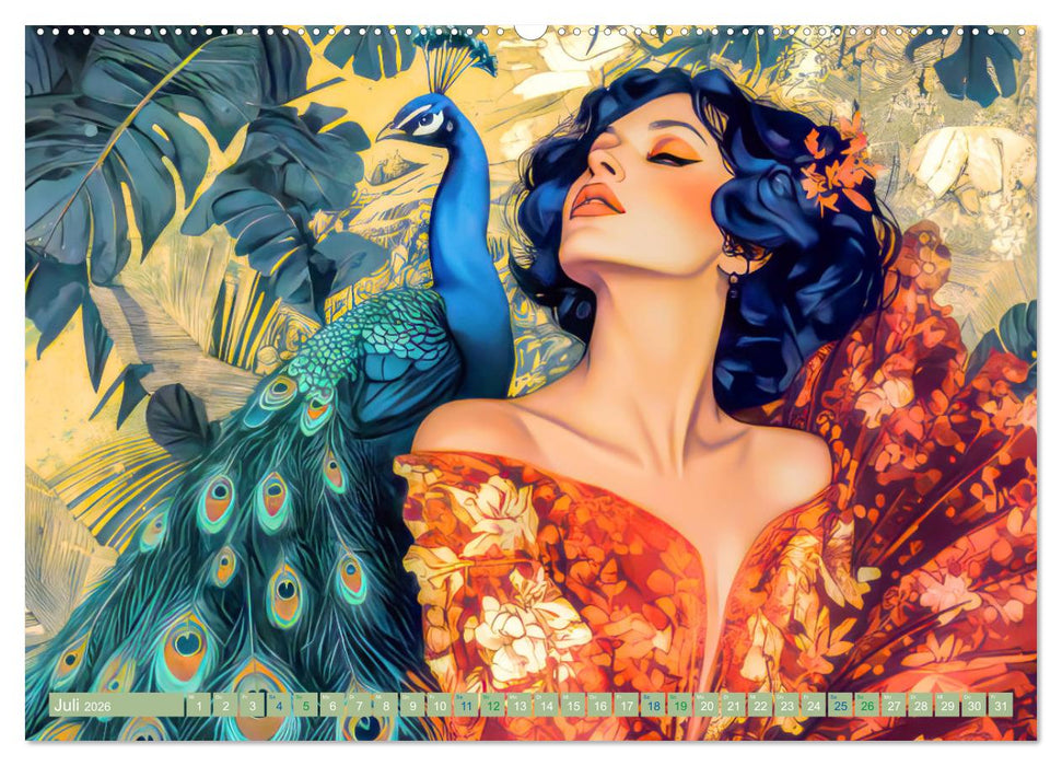 Die Epoche Art Nouveau - Mit eleganter Mode (CALVENDO Premium Wandkalender 2026)