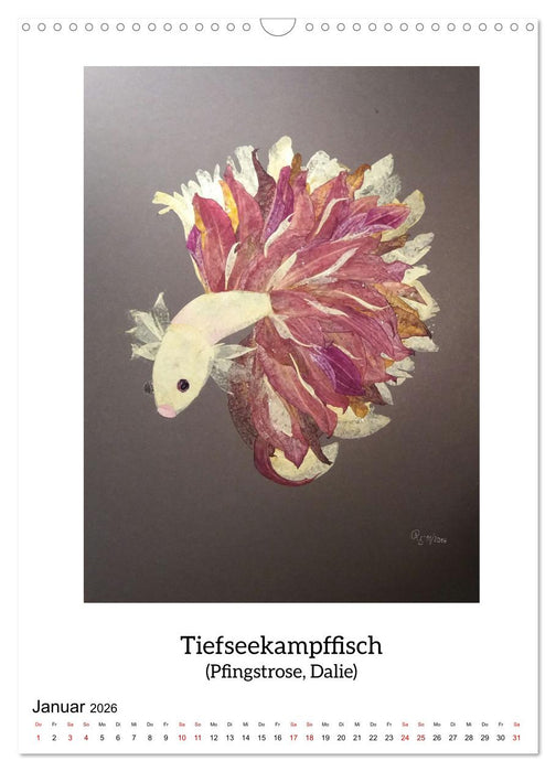 Natürlich Natur - Gepresste Blüten erwachen zum Leben (CALVENDO Wandkalender 2026)