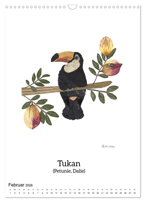 Natürlich Natur - Gepresste Blüten erwachen zum Leben (CALVENDO Wandkalender 2026)