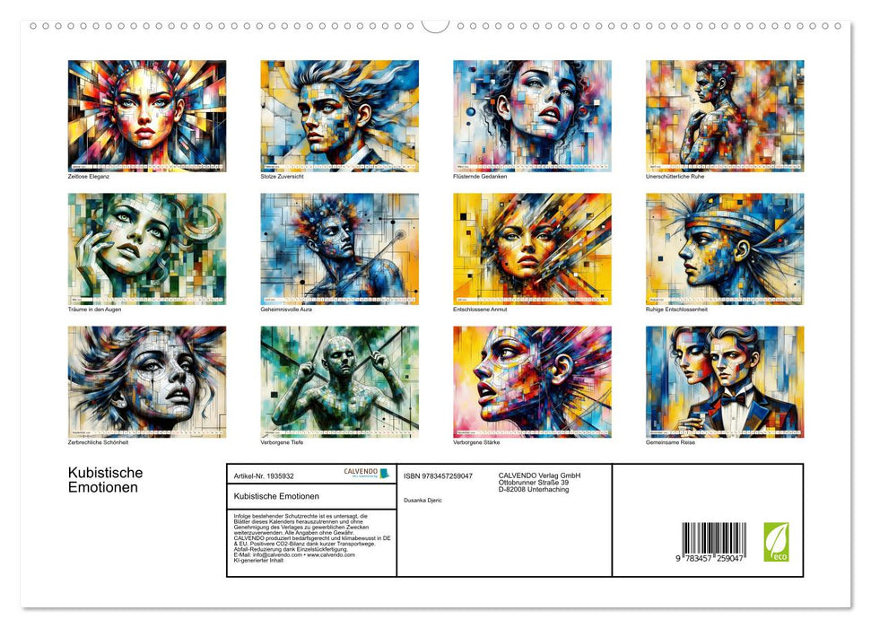Kubistische Emotionen (CALVENDO Premium Wandkalender 2026)