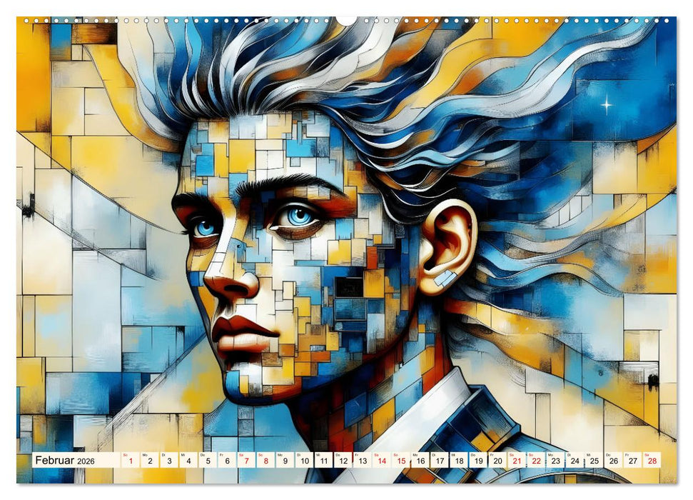 Kubistische Emotionen (CALVENDO Premium Wandkalender 2026)