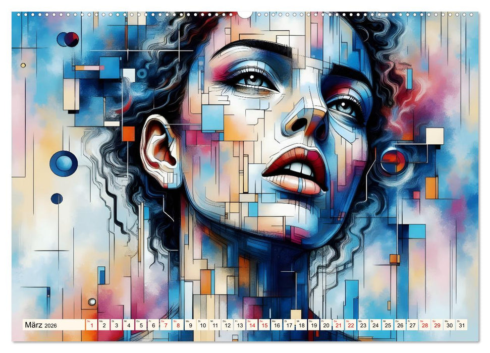 Kubistische Emotionen (CALVENDO Premium Wandkalender 2026)