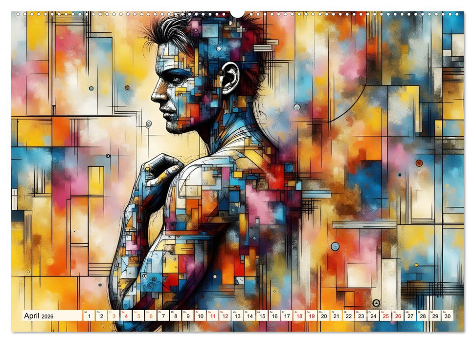 Kubistische Emotionen (CALVENDO Premium Wandkalender 2026)