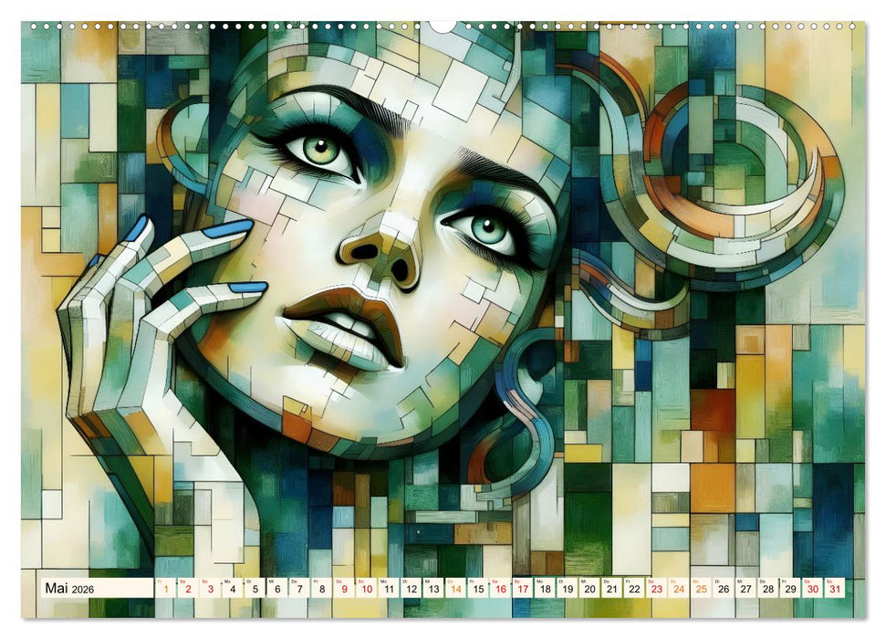 Kubistische Emotionen (CALVENDO Premium Wandkalender 2026)