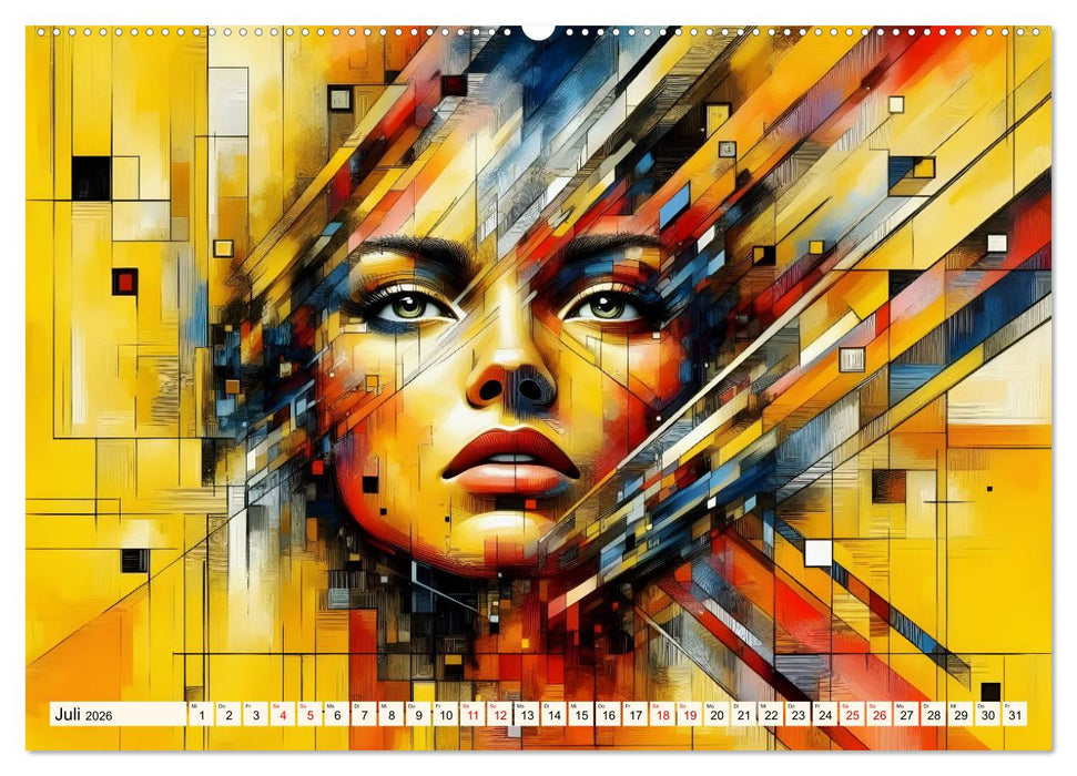 Kubistische Emotionen (CALVENDO Premium Wandkalender 2026)