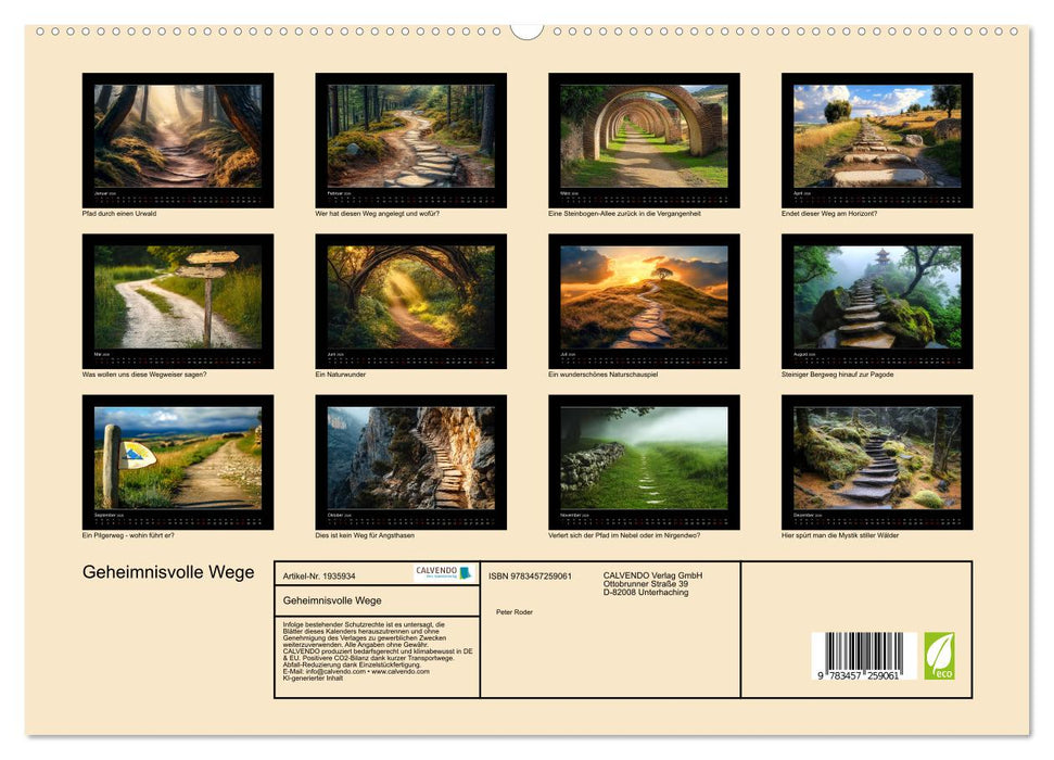 Geheimnisvolle Wege (CALVENDO Premium Wandkalender 2026)