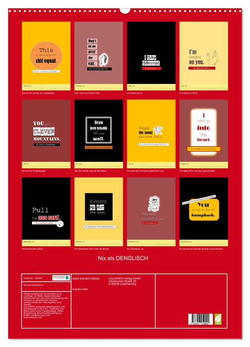 Nix als DENGLISCH (CALVENDO Wandkalender 2026)