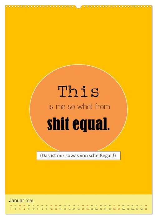 Nix als DENGLISCH (CALVENDO Premium Wandkalender 2026)